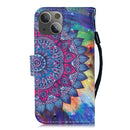 3D Painting Pattern Coloured Drawing Horizontal Flip PU Leather Case with Holder & Card Slots & Wallet For iPhone 13 mini(Oil Painting Mandala)