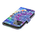 3D Painting Pattern Coloured Drawing Horizontal Flip PU Leather Case with Holder & Card Slots & Wallet For iPhone 13 mini(Oil Painting Mandala)