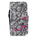 3D Painting Pattern Coloured Drawing Horizontal Flip PU Leather Case with Holder & Card Slots & Wallet For iPhone 13 mini(Lace Flower)
