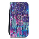 3D Painting Pattern Coloured Drawing Horizontal Flip PU Leather Case with Holder & Card Slots & Wallet For iPhone 13(Starry Sky Wind Chimes)
