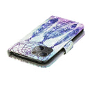 3D Painting Pattern Coloured Drawing Horizontal Flip PU Leather Case with Holder & Card Slots & Wallet For iPhone 13(Feather Wind Chimes)