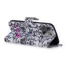 3D Painting Pattern Coloured Drawing Horizontal Flip PU Leather Case with Holder & Card Slots & Wallet For iPhone 13(Lace Flower)