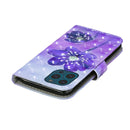 3D Painting Pattern Coloured Drawing Horizontal Flip PU Leather Case with Holder & Card Slots & Wallet For iPhone 13 Pro(Purple Flower)