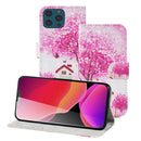 3D Painting Pattern Coloured Drawing Horizontal Flip PU Leather Case with Holder & Card Slots & Wallet For iPhone 13 Pro(Tree House)