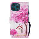 3D Painting Pattern Coloured Drawing Horizontal Flip PU Leather Case with Holder & Card Slots & Wallet For iPhone 13 Pro(Tree House)