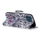 3D Painting Pattern Coloured Drawing Horizontal Flip PU Leather Case with Holder & Card Slots & Wallet For iPhone 13 Pro(Lace Flower)