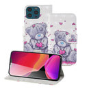 3D Painting Pattern Coloured Drawing Horizontal Flip PU Leather Case with Holder & Card Slots & Wallet For iPhone 13 Pro Max(Love Panda)