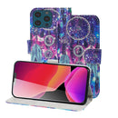 3D Painting Pattern Coloured Drawing Horizontal Flip PU Leather Case with Holder & Card Slots & Wallet For iPhone 13 Pro Max(Starry Sky Wind Chimes)