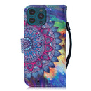 3D Painting Pattern Coloured Drawing Horizontal Flip PU Leather Case with Holder & Card Slots & Wallet For iPhone 13 Pro Max(Oil Painting Mandala)