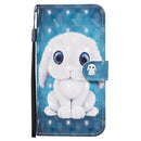 3D Painted Pattern Horizontal Flip Leather Case with Holder & Wallet & Card slot & Lanyard For iPhone 13 mini(Rabbit)