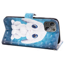 3D Painted Pattern Horizontal Flip Leather Case with Holder & Wallet & Card slot & Lanyard For iPhone 13 mini(Rabbit)