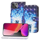 3D Painted Pattern Horizontal Flip Leather Case with Holder & Wallet & Card slot & Lanyard For iPhone 13(Lion)