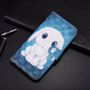 3D Painted Pattern Horizontal Flip Leather Case with Holder & Wallet & Card slot & Lanyard For iPhone 13(Rabbit)