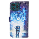 3D Painted Pattern Horizontal Flip Leather Case with Holder & Wallet & Card slot & Lanyard For iPhone 13 Pro(Lion)