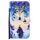 3D Painted Pattern Horizontal Flip Leather Case with Holder & Wallet & Card slot & Lanyard For iPhone 13 Pro(Sunrise Wolf)