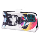 3D Painted Pattern Horizontal Flip Leather Case with Holder & Wallet & Card slot & Lanyard For iPhone 13 Pro(Glasses Dog)