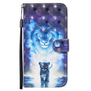 3D Painted Pattern Horizontal Flip Leather Case with Holder & Wallet & Card slot & Lanyard For iPhone 13 Pro Max(Lion)