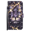 3D Painted Pattern Horizontal Flip Leather Case with Holder & Wallet & Card slot & Lanyard For iPhone 13 Pro Max(Thunder Lion)