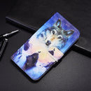 3D Painted Pattern Horizontal Flip Leather Case with Holder & Wallet & Card slot & Lanyard For iPhone 13 Pro Max(Sunrise Wolf)