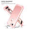 For Google Pixel 3a 3 in 1 Shockproof PC + Silicone Protective Case(Rose Gold)