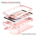 For Google Pixel 3a 3 in 1 Shockproof PC + Silicone Protective Case(Rose Gold)