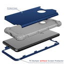 For Google Pixel 3 XL 3 in 1 Shockproof PC + Silicone Protective Case(Navy Blue + Grey)