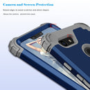 For Google Pixel 3 XL 3 in 1 Shockproof PC + Silicone Protective Case(Navy Blue + Grey)