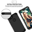 For Google Pixel 3 XL 3 in 1 Shockproof PC + Silicone Protective Case(Black)