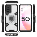 For OPPO A93s 5G/A93 5G/A74 Space PC+TPU Shockproof Case with Ring Holder(White)