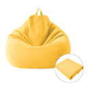 Lazy Sofa Bean Bag Chair Fabric Cover, Size:100 x 120cm(Yellow)