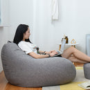 Lazy Sofa Bean Bag Chair Fabric Cover, Size:100 x 120cm(Light Yellow)