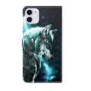 3D Painting Pattern Horizontal Flip TPU + PU Leather Case with Holder & Card Slots & Wallet For iPhone 13(Wolf)
