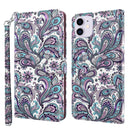 3D Painting Pattern Horizontal Flip TPU + PU Leather Case with Holder & Card Slots & Wallet For iPhone 13 Pro(Swirl Pattern)