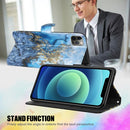 3D Painting Pattern Horizontal Flip TPU + PU Leather Case with Holder & Card Slots & Wallet For iPhone 13 Pro Max(Milky Way)