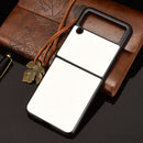 For Samsung Galaxy Z Flip3 5G Shockproof Crocodile Texture PC + PU Case(White)