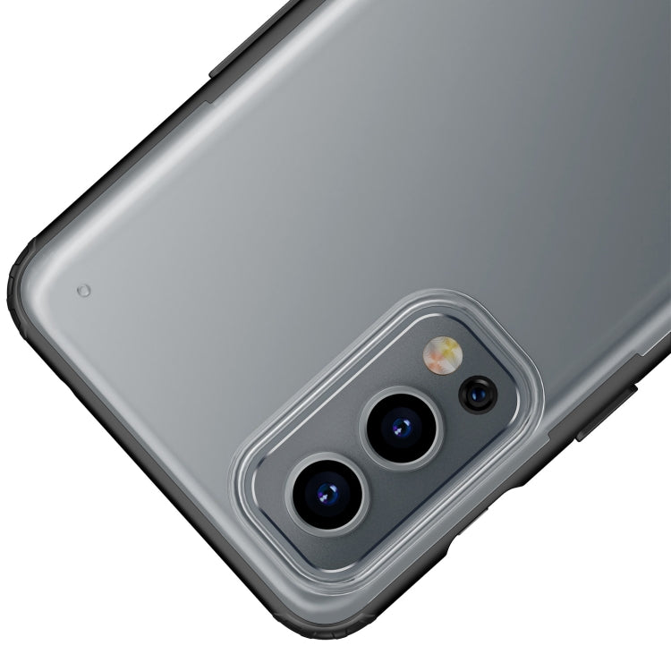For OnePlus Nord 2 5G Four-corner Shockproof TPU + PC Protective Case(Black)