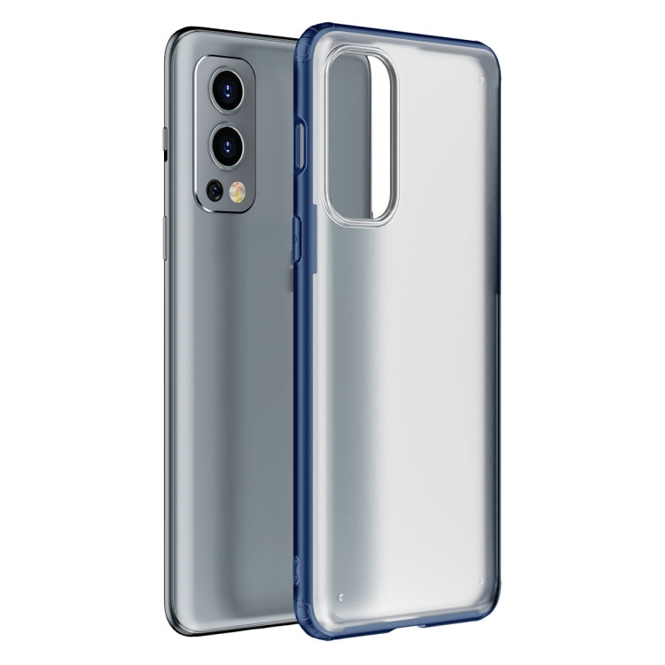 For OnePlus Nord 2 5G Four-corner Shockproof TPU + PC Protective Case(Blue)