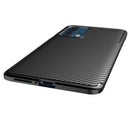 For Motorola Moto Edge 20 Pro Carbon Fiber Texture Shockproof TPU Case(Blue)