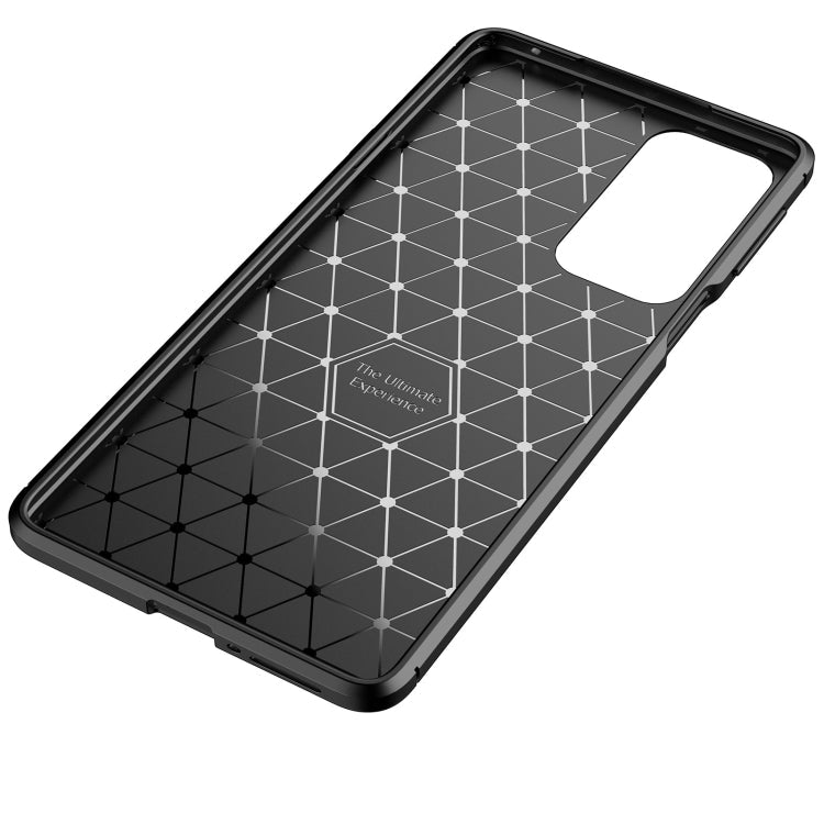 For Motorola Moto Edge 20 Carbon Fiber Texture Shockproof TPU Case(Black)