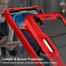 Silicone + PC Shockproof Protective Tablet Case with Holder For iPad mini 6(Red + Black)