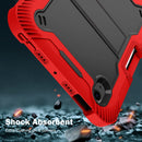 Silicone + PC Shockproof Protective Tablet Case with Holder For iPad mini 6(Red + Black)