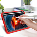 Silicone + PC Shockproof Protective Tablet Case with Holder For iPad mini 6(Red + Black)