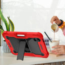 Silicone + PC Shockproof Protective Tablet Case with Holder For iPad mini 6(Red + Black)