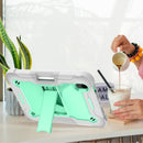 Silicone + PC Shockproof Protective Tablet Case with Holder For iPad mini 6(Gray + Green)