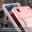 Silicone + PC Shockproof Protective Tablet Case with Holder For iPad mini 6(Rose Gold)