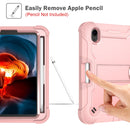 Silicone + PC Shockproof Protective Tablet Case with Holder For iPad mini 6(Rose Gold)