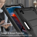 Silicone + PC Shockproof Protective Tablet Case with Holder For iPad mini 6(Black)