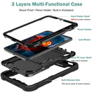 Silicone + PC Shockproof Protective Tablet Case with Holder For iPad mini 6(Black)
