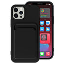 TPU + Flannel Lining Shockproof Case with Card Slots For iPhone 13 Pro(Black)