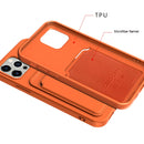 For iPhone 13 Pro TPU + Flannel Lining Shockproof Case with Card Slots (White)